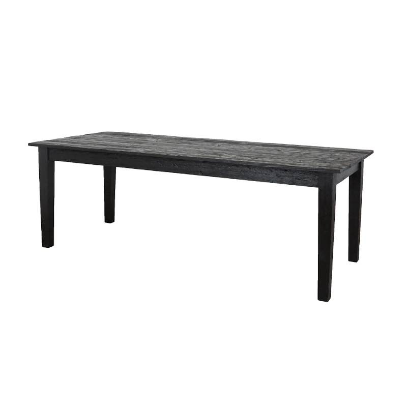 Reclaimed Wood Provence Farm Table, 7ft - Black